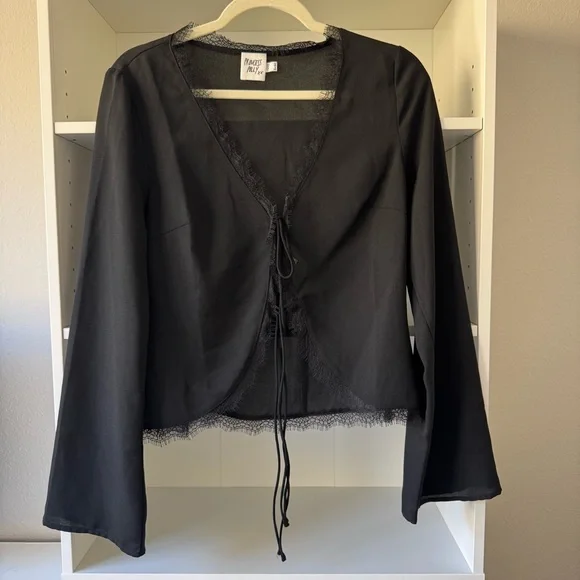 Princess Polly Black Hagner Long Sleeve Top - Picture 4 of 8